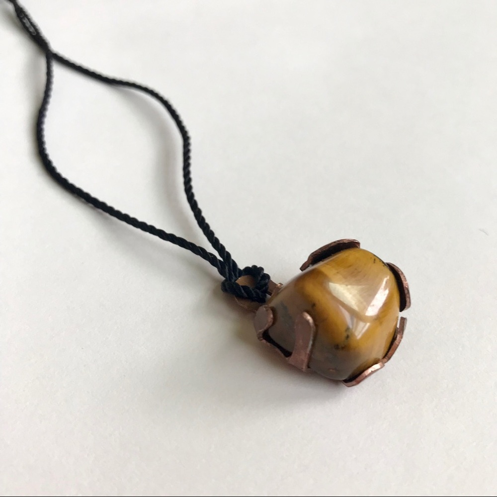 Handmade Tigers Eye Pendant Necklace